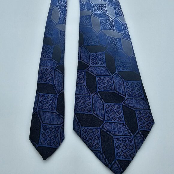 Men's Formal Business Tie, Blue and Grey - Picture 4 of 4